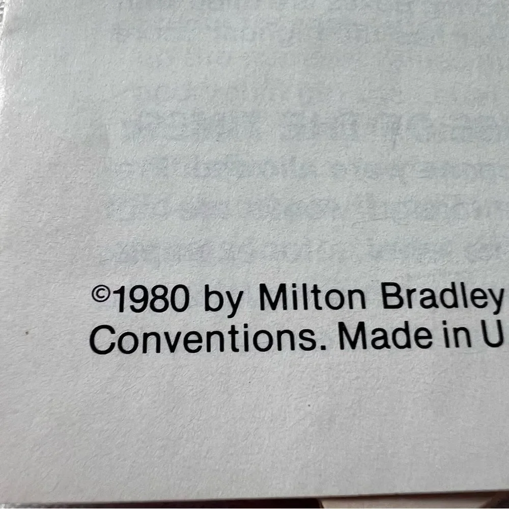 Milton Bradley *vintage 1980